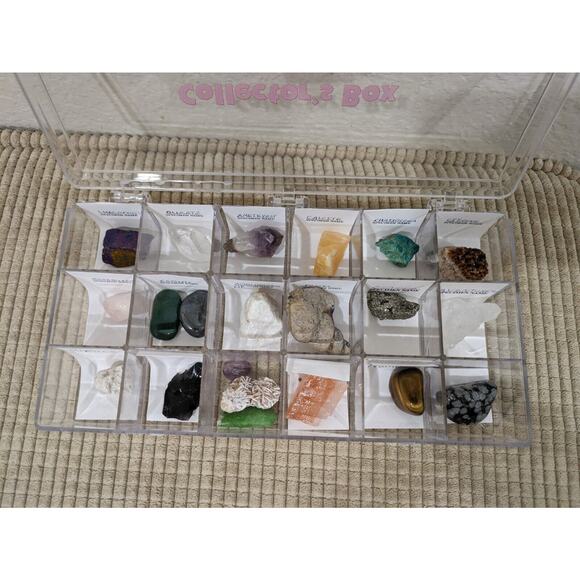 Crystal Stone Collection Quartz Amethyst Pumice Calcite Gypsum Aventurine 18 Lot - Picture 1 of 7